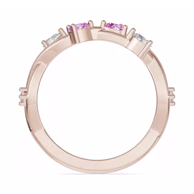 Botanical Twist Pink Sapphire Band