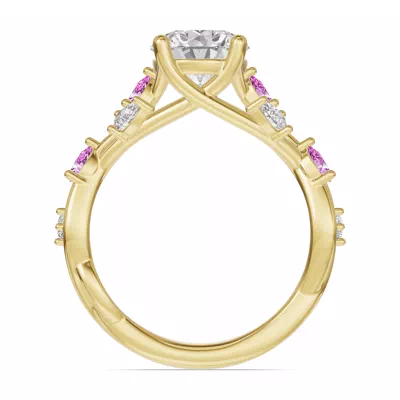 Botanical Twist Pink Sapphire Engagement Ring