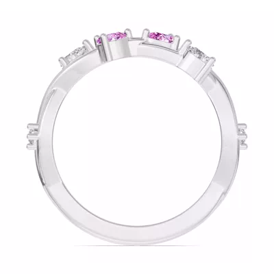 Botanical Twist Pink Sapphire Band