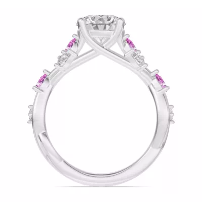 Botanical Twist Pink Sapphire Engagement Ring