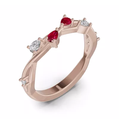 Botanical Twist Ruby Band