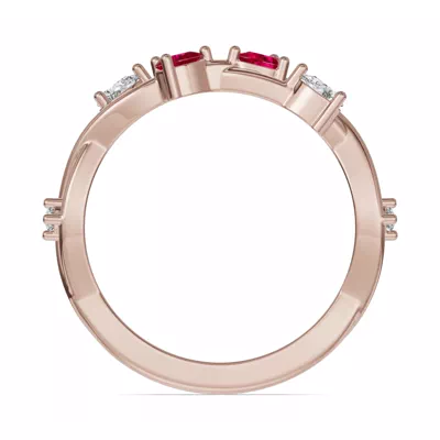 Botanical Twist Ruby Band