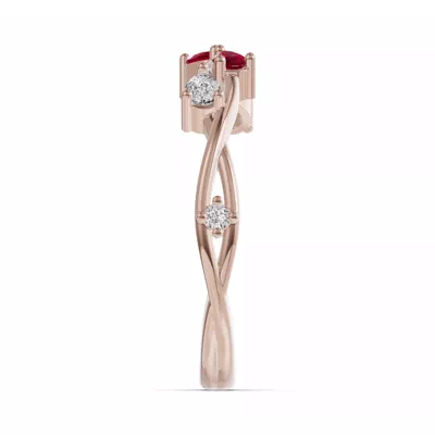 Botanical Twist Ruby Band