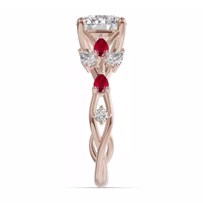 Botanical Twist Ruby Engagement Ring