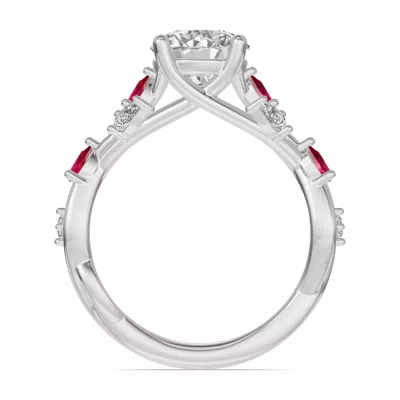 Botanical Twist Ruby Engagement Ring