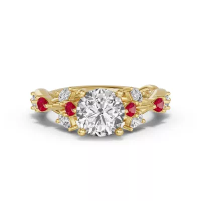 Botanical Twist Ruby Engagement Ring