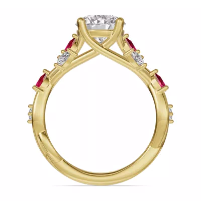 Botanical Twist Ruby Engagement Ring