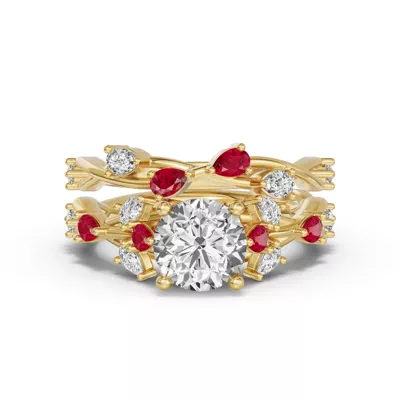 Botanical Twist Ruby Band