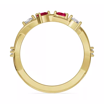 Botanical Twist Ruby Band
