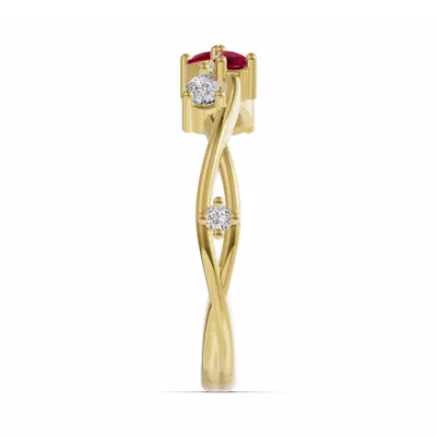 Botanical Twist Ruby Band