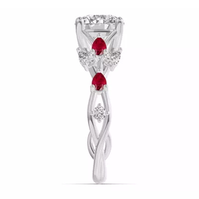 Botanical Twist Ruby Engagement Ring