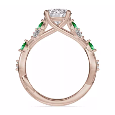 Botanical Twist Tsavorite Engagement Ring
