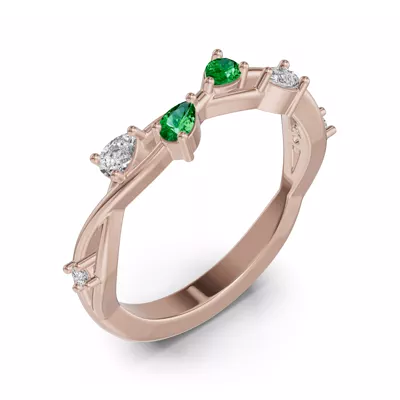 Botanical Twist Tsavorite Band