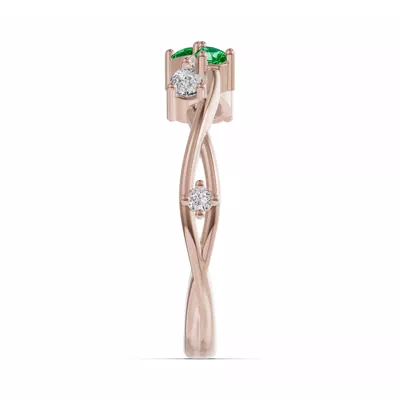 Botanical Twist Tsavorite Band