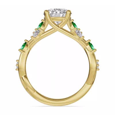 Botanical Twist Tsavorite Engagement Ring