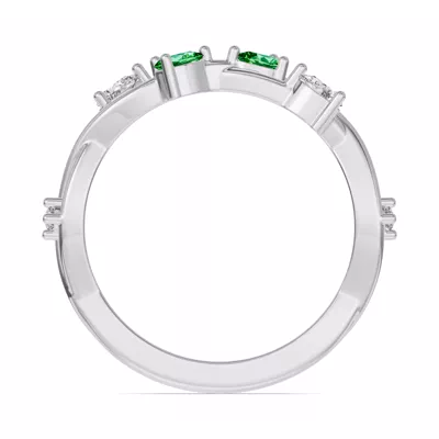 Botanical Twist Tsavorite Band