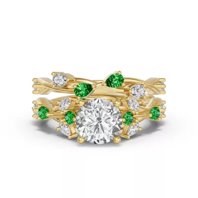 Botanical Twist Tsavorite Band