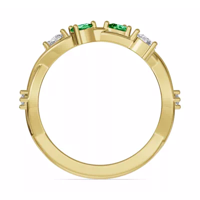 Botanical Twist Tsavorite Band