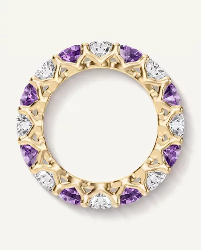 Unity Prong Amethyst & Lab Diamond Eternity Band (4.80 ct. tw.)