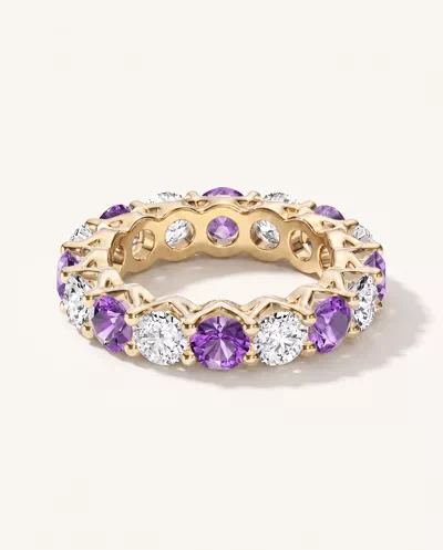 Unity Prong Amethyst & Lab Diamond Eternity Band (4.80 ct. tw.)