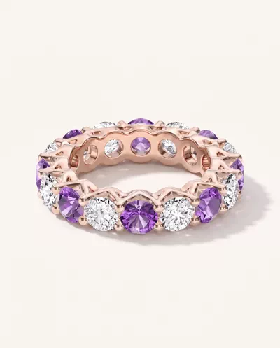 Unity Prong Amethyst & Lab Diamond Eternity Band (4.80 ct. tw.)