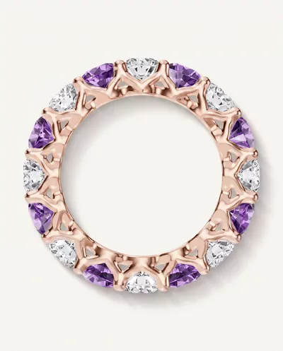 Unity Prong Amethyst & Lab Diamond Eternity Band (4.80 ct. tw.)