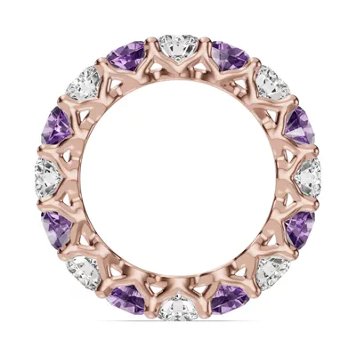 Unity Prong Amethyst & Diamond Eternity Band (4.80 ct. tw.)