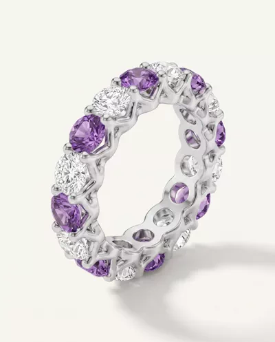 Unity Prong Amethyst & Diamond Eternity Band (4.80 ct. tw.)