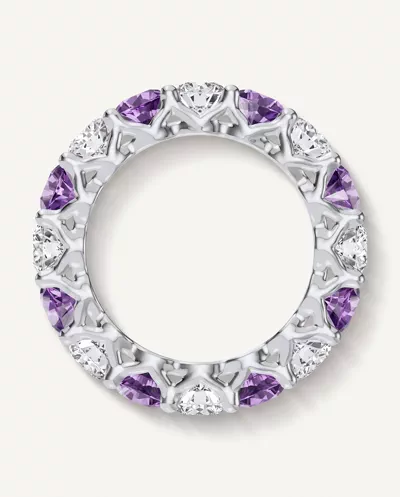 Unity Prong Amethyst & Diamond Eternity Band (4.80 ct. tw.)