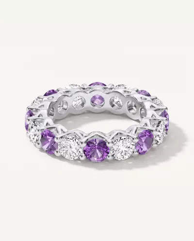 Unity Prong Amethyst & Diamond Eternity Band (4.80 ct. tw.)