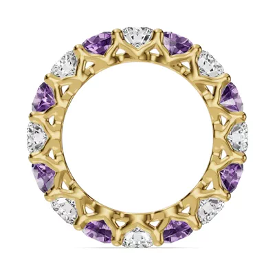 Unity Prong Amethyst & Diamond Eternity Band (4.80 ct. tw.)