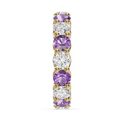 Unity Prong Amethyst & Diamond Eternity Band (4.80 ct. tw.)