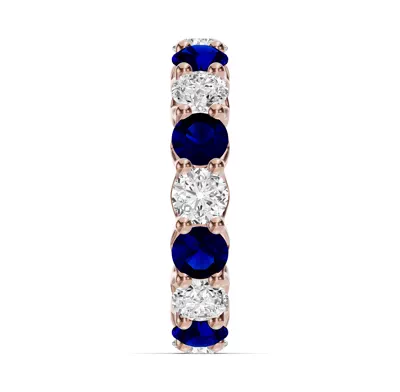 Unity Prong Sapphire & Lab Diamond Eternity Band (4.80 ct. tw.)