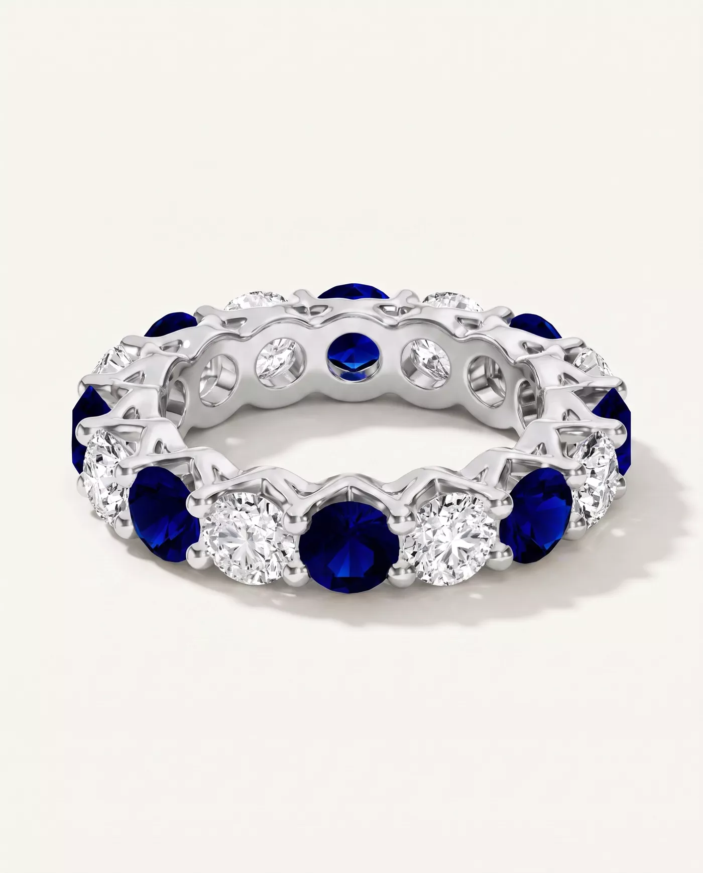 Unity Prong Sapphire & Lab Diamond Eternity Band (4.80 ct. tw.)