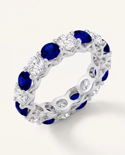 Unity Prong Sapphire & Lab Diamond Eternity Band (4.80 ct. tw.)