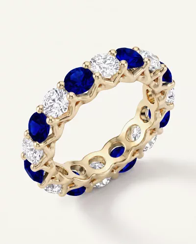 Unity Prong Sapphire & Lab Diamond Eternity Band (4.80 ct. tw.)