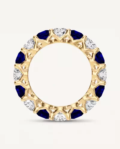 Unity Prong Sapphire & Lab Diamond Eternity Band (4.80 ct. tw.)
