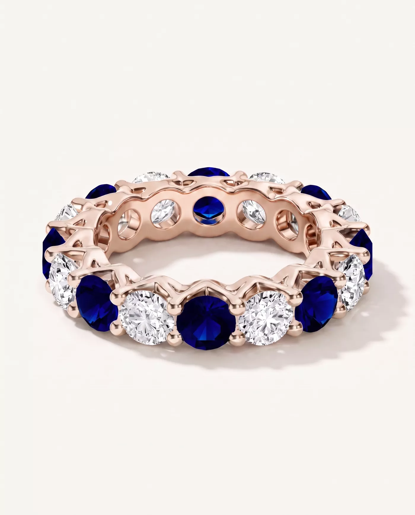 Unity Prong Sapphire & Lab Diamond Eternity Band (4.80 ct. tw.)