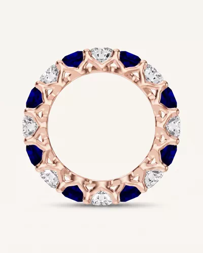 Unity Prong Sapphire & Lab Diamond Eternity Band (4.80 ct. tw.)