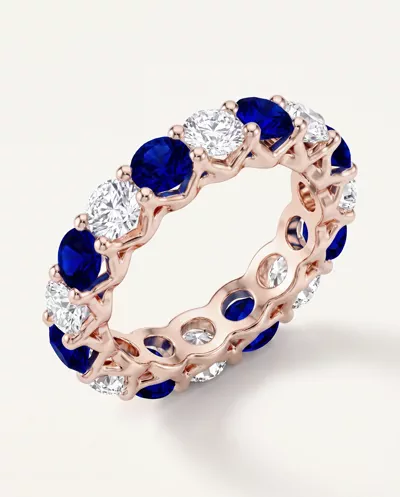 Unity Prong Sapphire & Lab Diamond Eternity Band (4.80 ct. tw.)