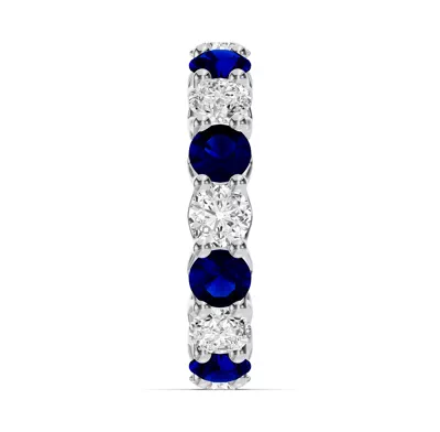 Unity Prong Sapphire & Lab Diamond Eternity Band (4.80 ct. tw.)