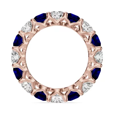 Unity Prong Sapphire & Diamond Eternity Band (4.80 ct. tw.)