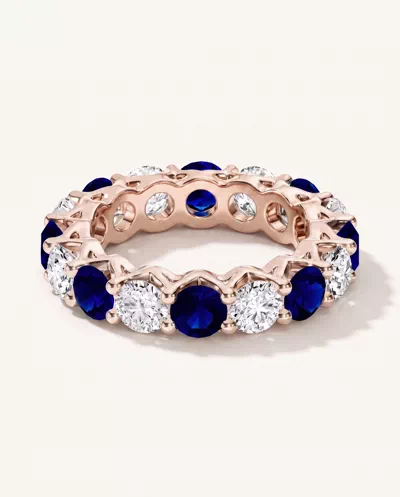 Unity Prong Sapphire & Diamond Eternity Band (4.80 ct. tw.)