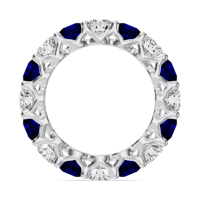 Unity Prong Sapphire & Diamond Eternity Band (4.80 ct. tw.)