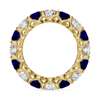 Unity Prong Sapphire & Diamond Eternity Band (4.80 ct. tw.)