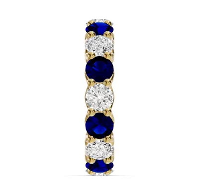 Unity Prong Sapphire & Diamond Eternity Band (4.80 ct. tw.)
