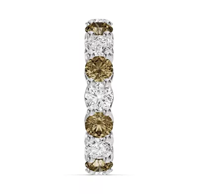 Unity Prong Champagne Diamond Eternity Band (4.80 ct. tw.)