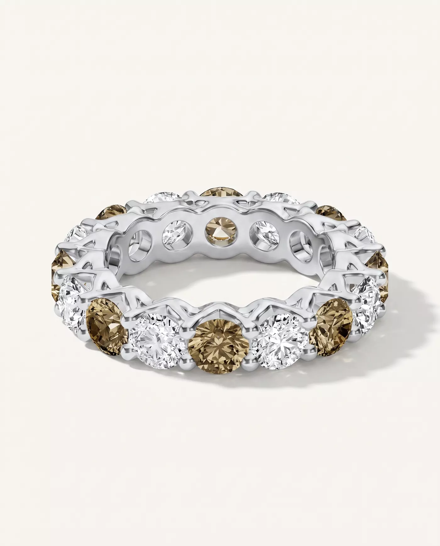 Unity Prong Champagne Diamond Eternity Band (4.80 ct. tw.)