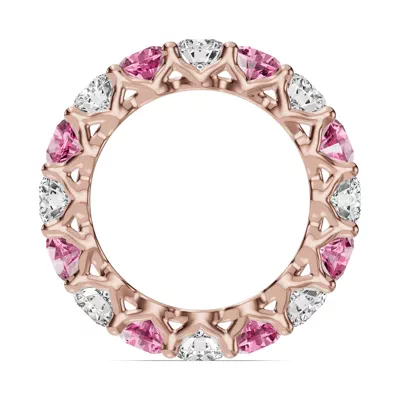 Unity Prong Pink Sapphire & Lab Diamond Eternity Band (4.80 ct. tw.)