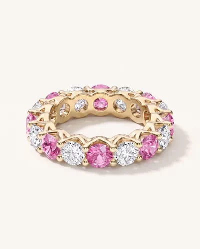 Unity Prong Pink Sapphire & Lab Diamond Eternity Band (4.80 ct. tw.)